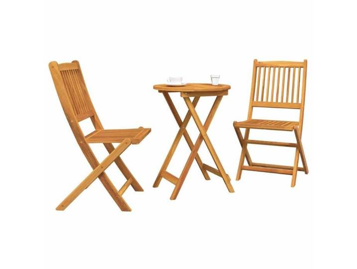 Ensemble bistro de jardin (3 pcs) CLARENCE® Table et 2 chaises de jardin Marron Bois d'Acacia Massif 55x55x74cm C2207560