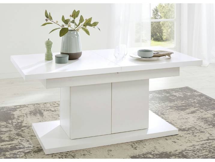 Couchtisch mit Schrankfunktion, Weiss