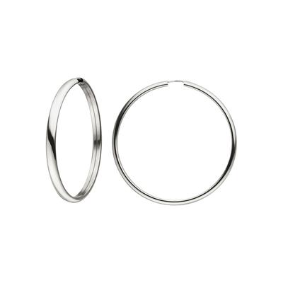 Paar Creolen JOBO, silber (silber 925), Ohrringe, Damen, 50mm, Silber 925 (Sterlingsilber), 925 Silber 50 mm