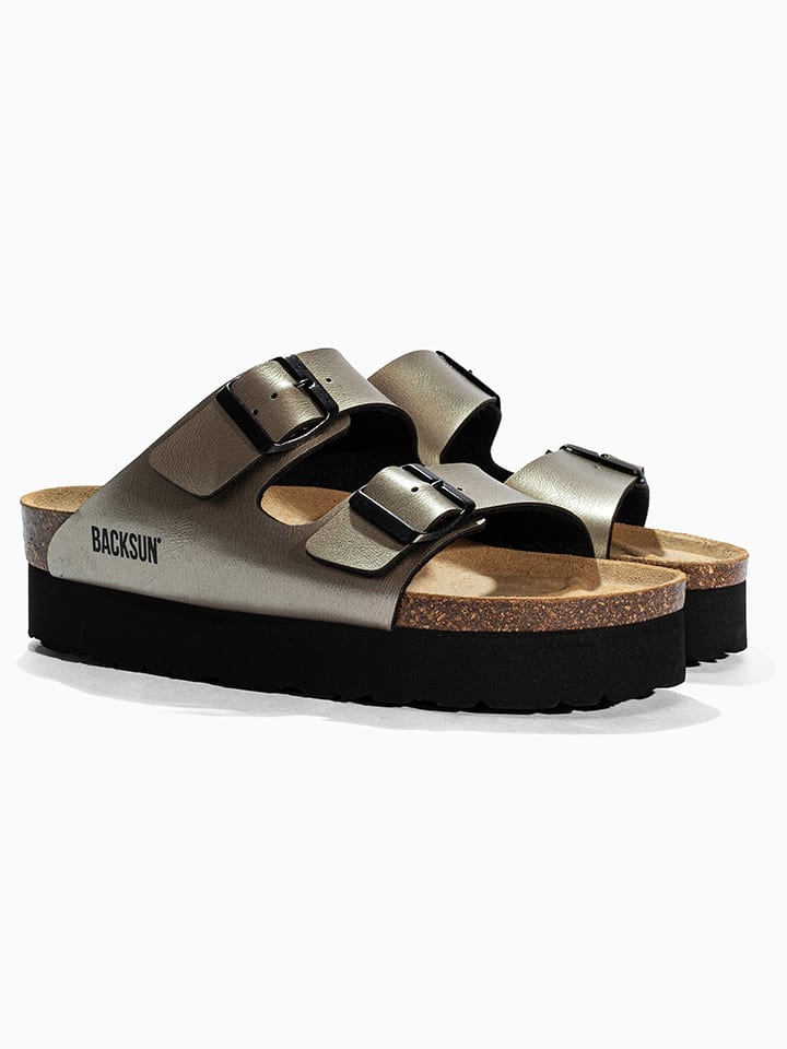 BACKSUN Pantoletten "Maldives" in Gold - 37
