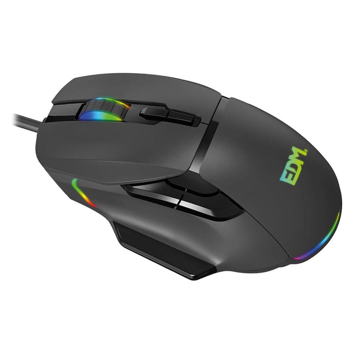 EDM LED Gaming-Maus 07753 for players Schwarz 7200 dpi (Kabelgebunden) (49403164)