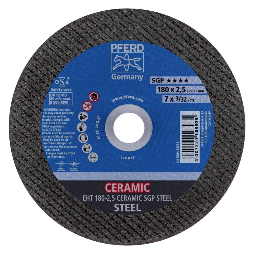 Pferd Trennscheiben EHT 180-2,5 CERAMIC SGP STEEL (EHT 180-2,5 CERAMIC SGP STEEL)