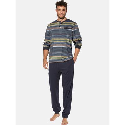 Schlafanzug BABISTA "Schlafanzug GALANDO", Herren, Gr. M, blau, Obermaterial: 100% Baumwolle CO., Homewear-Sets Schlafanzug