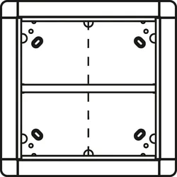 Ritto 1881570 Unterputzrahmen 4 Modulplätze quadratisch, weiß