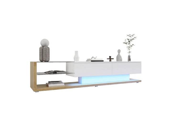 muvano TV-Schrank TV-Schrank Lowboard 170cm mit App LED Beleuchtung und Schubladen