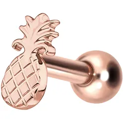 Titan Ohrpiercing mit Innengewinde ANANAS