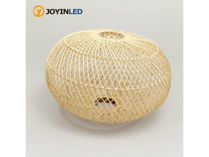 JOYINLED rotin suspension 40CM Vintage tissé osier lustre plafond suspension lampe pour salon chambre salle à manger