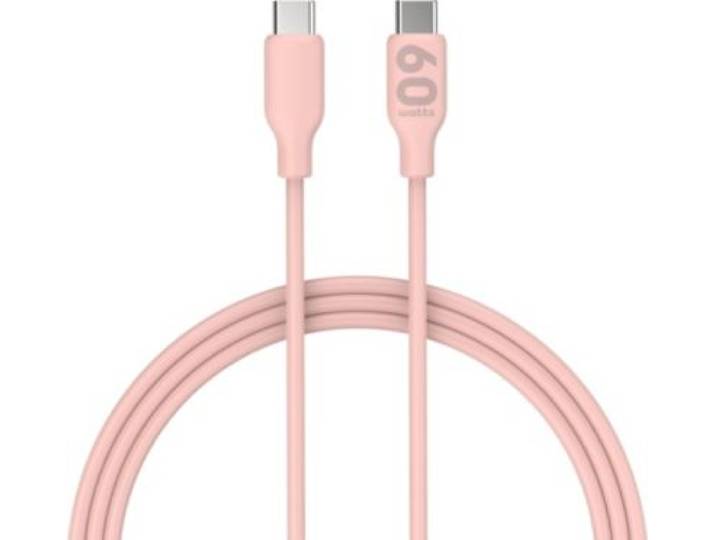 Essentielb - Câble Usb C Vers Usb-C 1m Rose Métallisé