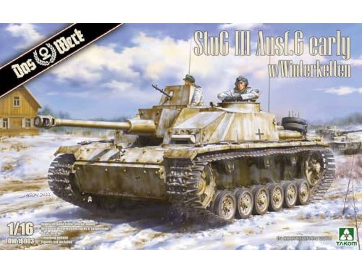 Das Werk DW16003 StuG III Ausf.G vroege versie met winterkettingen schaal 1:16 modelbouw kit voertuig