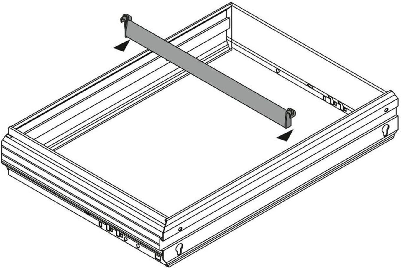 Hettich Schreibt.-Zwischensteg für Hängerahmen Systema Top 2000 9039372 aluminiumoptik)