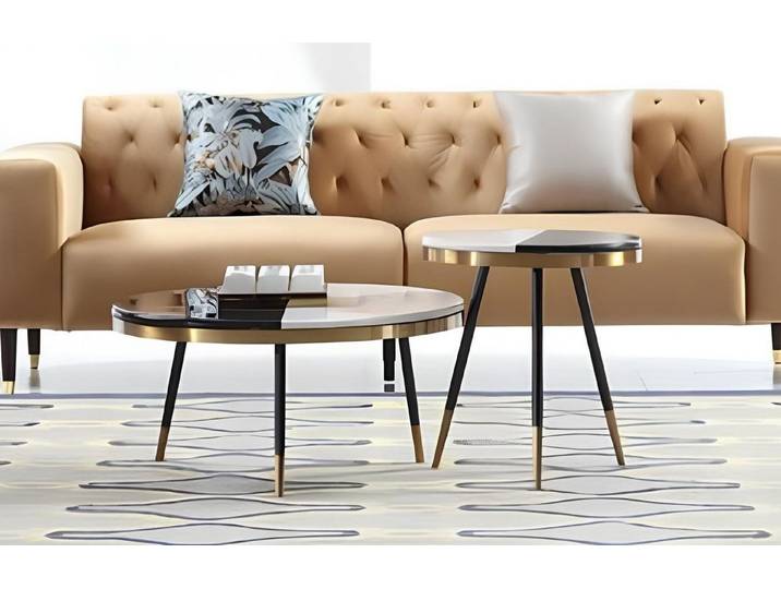 Xlmoebel Beistelltisch Elegantes Möbelset mit stilvollem Couchtisch und Konsolen (Beistelltisch, 2x Beistelltisch), Hergestellt in Europa
