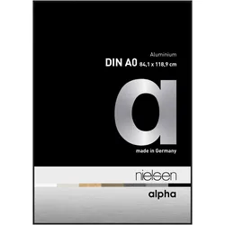 Nielsen Aluminium-Bilderrahmen Alpha  Normalglas / Floatglas / Schwarz Eloxal Ma...