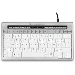 BakkerElkhuizen S-board 840 kabelgebundene Tastatur - QWERTY UK - hellgrau, weiß