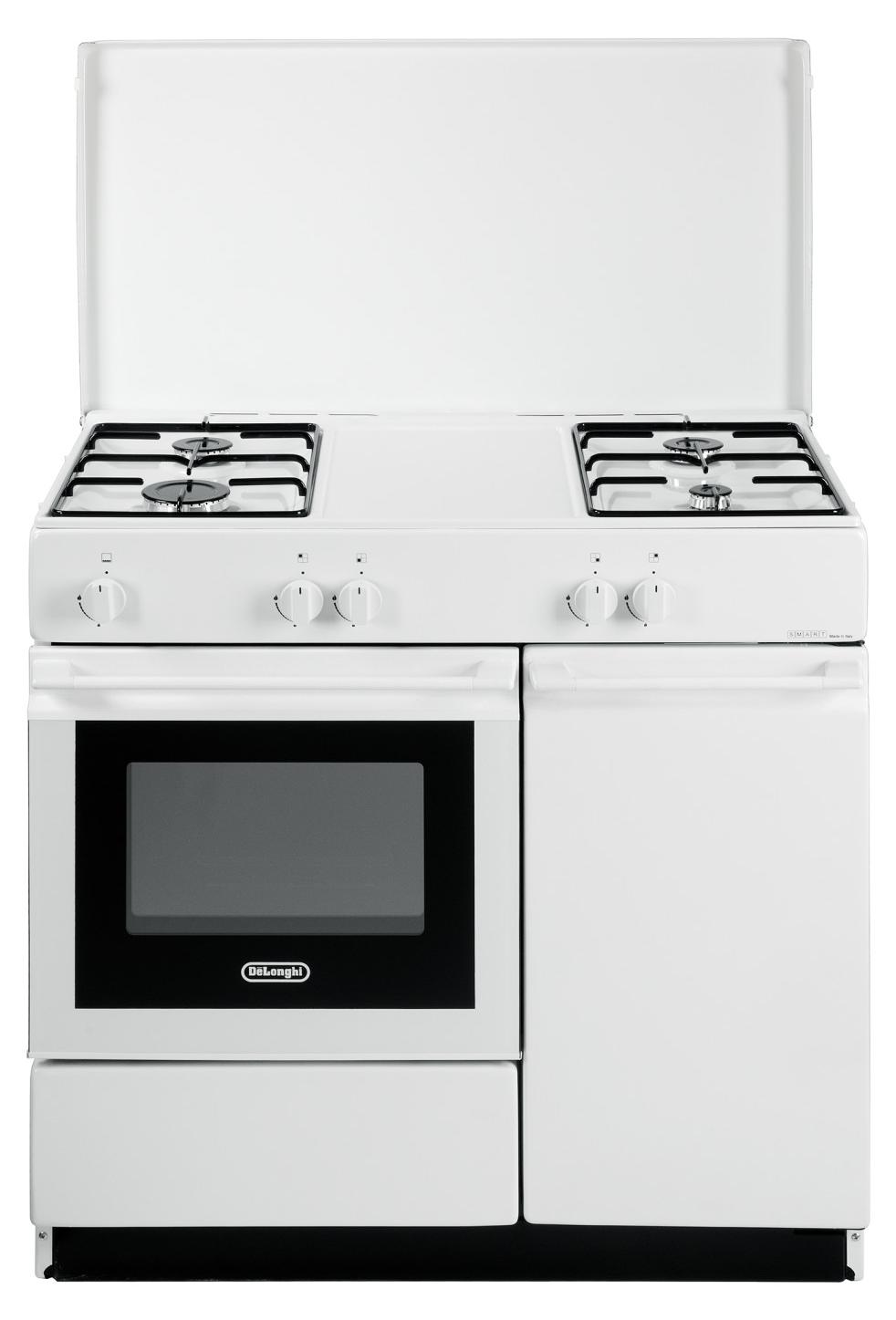 De'Longhi SGW 854 NM - Weißer Gaskocher und Backofen