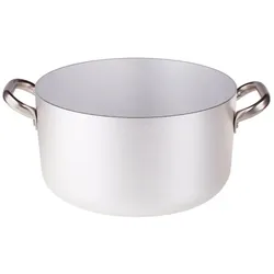Pentole Agnelli Kasserolle hoch ø 40 professional, aus reinem Aluminium, 2 Griffe aus Edelstahl