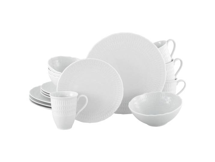 Creatable Kombiservice Sofia, Weiß, Keramik, 16-teilig, 300 ml,500 ml, Essen & Trinken, Geschirr, Geschirr-Sets, Kombiservice