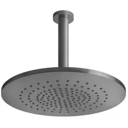 Gessi316 Antikalk-Kopfbrause D355 mm, mit Gelenk und Deckenarm 276 mm, 727, 54152708, Farbe: Kupfer gebürstet PVD
