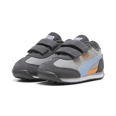Sneaker PUMA "Easy Rider Sneakers Klein Kinder", Mädchen, Gr. 19, grau (gray echo chambray blau), Obermaterial: Textil, Kuhleder, Synthetik. Futter: Textil. Innensohle: Textil. Laufsohle: Gummi, Schuhe Sneaker