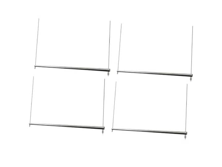 DETMOL Höhenverstellbare Decken, Kleideraufhänger Kreatives Kommerzielles Hochzeitskleid Ausstellungsregal, Einzelhandels-Decken-Organizer-Schiene, Schaufenster-Kleiderstange(Silber)