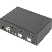 KVM Switch 2 Port, KVM-Switch schwarz