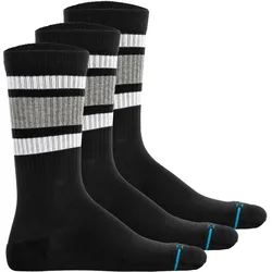 STANCE Unisex Socken 3er Pack - Boyd ST, Logo, Streifen, Crew Socken Schwarz / 43-47