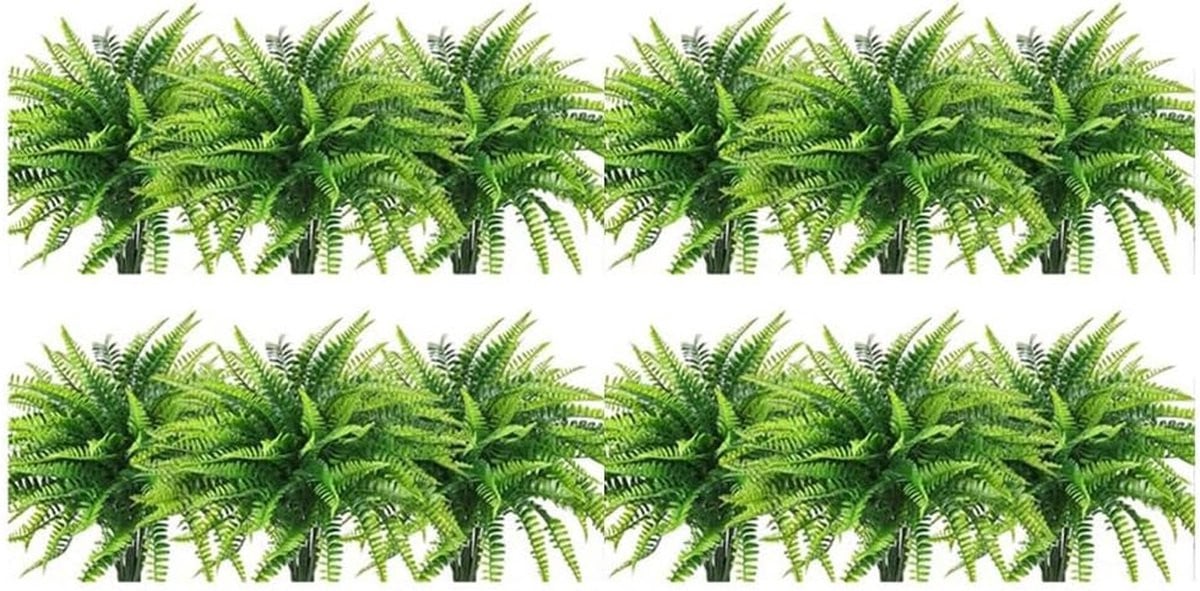 Groene kunstvaren voor buiten decoratie, 40 cm
