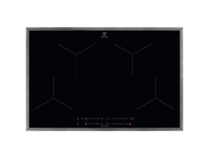 Electrolux Induktionskochfeld, Schwarz, Edelstahl, Metall, Glas, 76.6x4.6x50.6 cm, Kindersicherung, Hauptschalter, Restwärmeanzeige je Kochzone, Topferkennung, Pausenfunktion, Timerfunktion, Küchen, Küchenelektrogeräte, Kochfelder, Induktionskochfelder