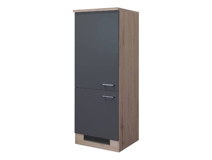 Kühlumbauschrank 161cm Braun/Grau/Basalt