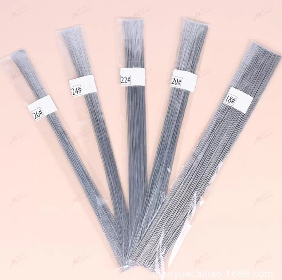 INF Silberner Blumendraht – 40 cm, 100 Stück – Perfekt für DIY-Blumenarrangements & Bastelarbeiten