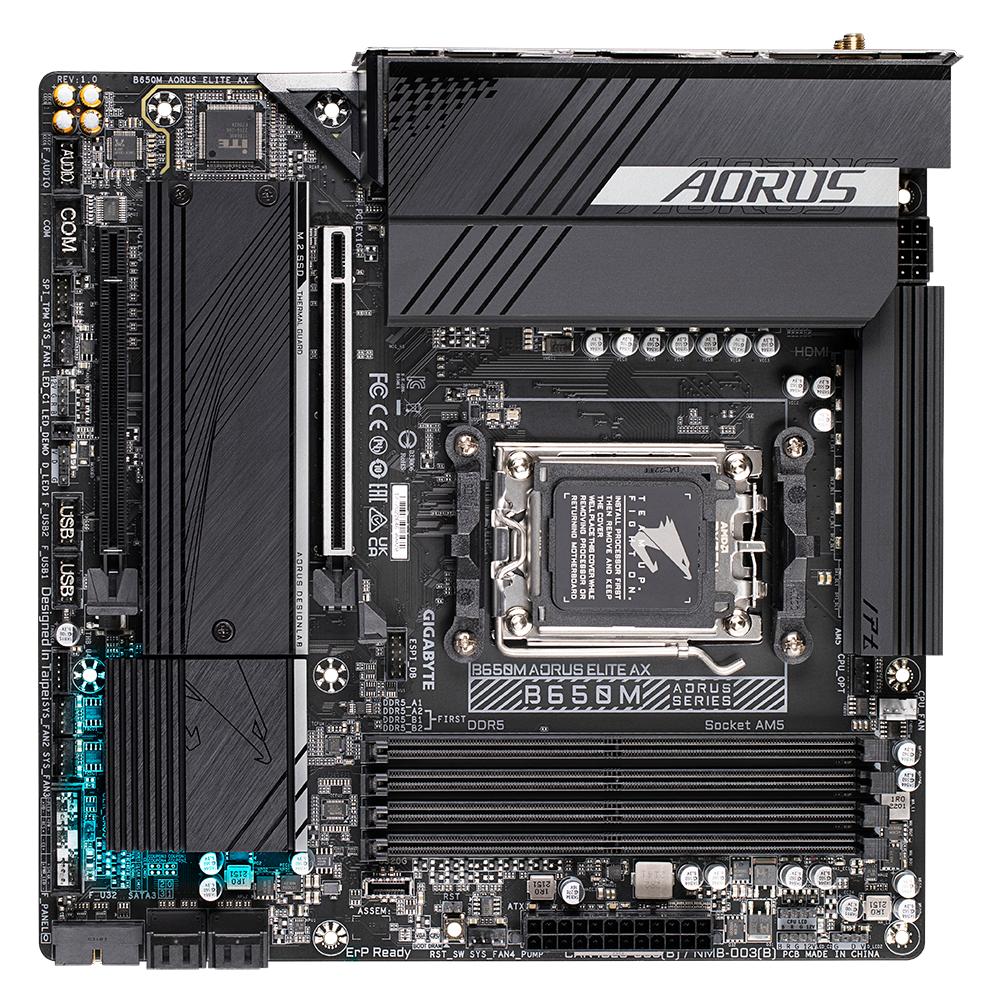 Gigabyte GBT AMD AM5 B650M AORUS ELITE AX (AM5, AMD B650, mATX) (B650M AORUS ELITE AX)