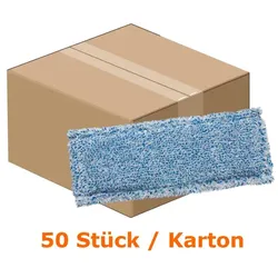 Wischmop Meiko Microfasermopp S4 meliert 40 cm blau top Reinigungsleistung durch feine Microfaser, 50 Stück