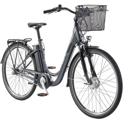 E-Bike TELEFUNKEN "Multitalent RC830" Gr. 48, grau (anthrazit, schwarz), Elektrofahrräder, 48cm, 28 Zoll (71,12cm), Pedelec, Elektrofahrrad für Damen u. Herren