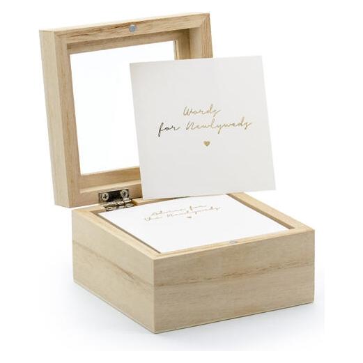 Partydeco Partyaccessoire Hochzeitsbox, Karten 9.5 x 8.5 x 6 cm, Braun (1 Stk.) (KG8-KARTON)