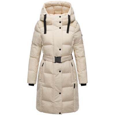 Wintermantel NAVAHOO "Funkelteddy 14", Damen, Gr. S (36), beige (helltaupe), Obermaterial 1: 100% Polyester. Obermaterial 2: 100% Polyester. Innenfutter: 100% Polyester. Wattierung: 100% Polyester. Ärmelfutter: 100% Polyester, figurumspielend ca....