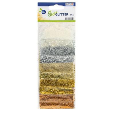 Bio Glitter, mix 2x5 Farben, 20g