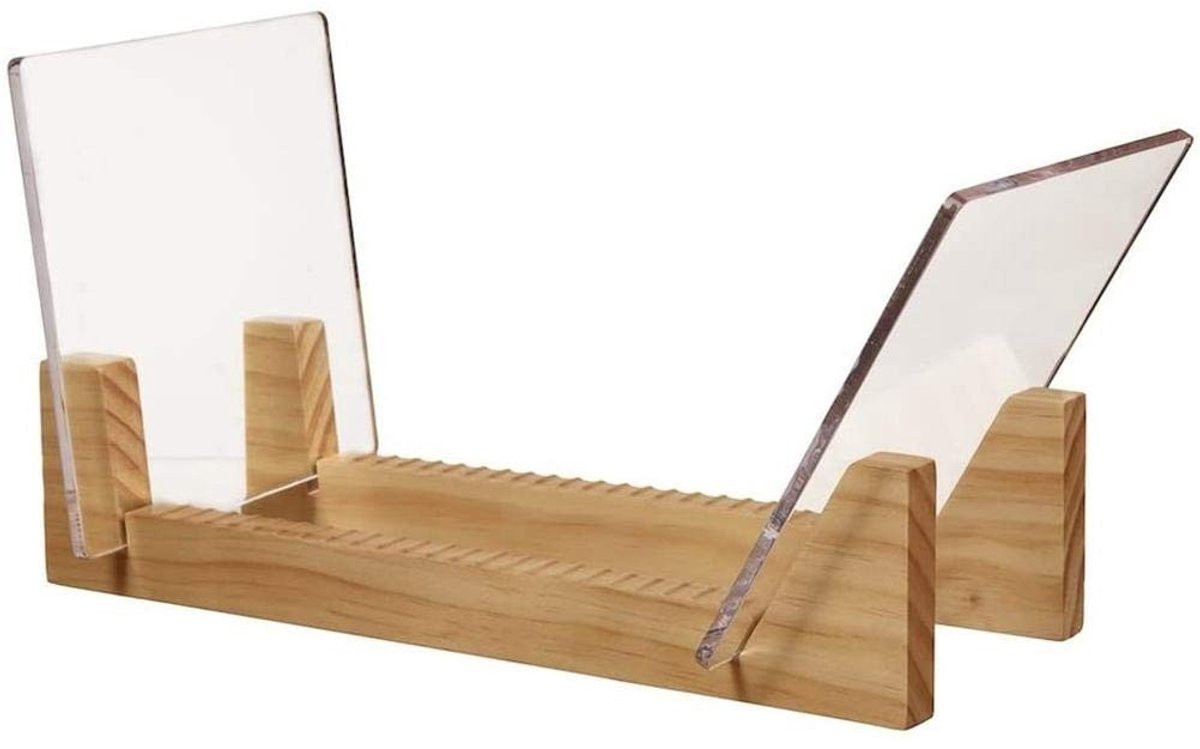 Golden Crown Houten CD Display Stand - Bruin - Stapelbare Record Houder voor Media