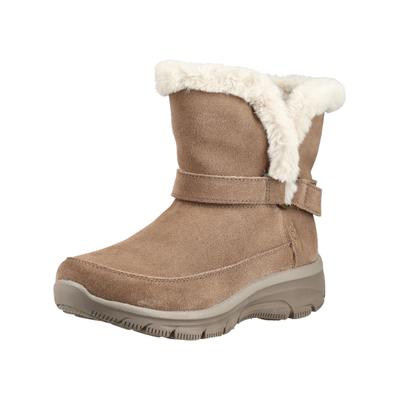 Stiefelette SKECHERS "Skechers Stiefelette Veloursleder", Damen, Gr. 40, Textil, braun, Veloursleder, Schuhe Stiefelette