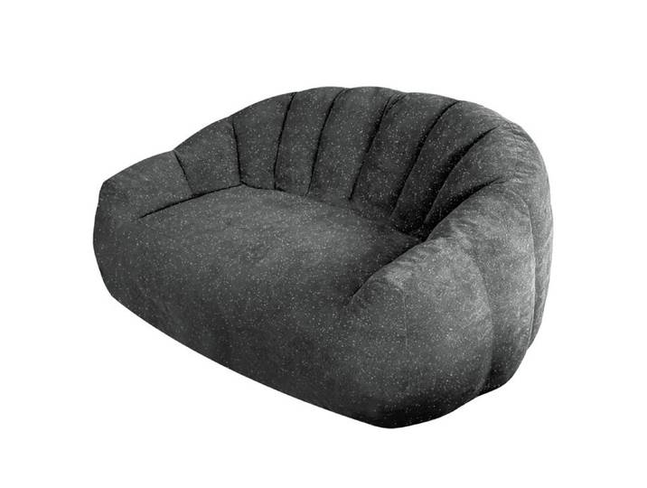 Canapé bean bag compressé – Gris – Flanelle – Avec accoudoirs – 140 x 98 x 61 cm