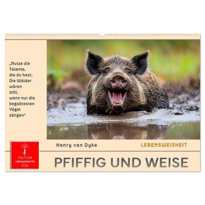Pfiffig und weise (Wandkalender 2026 DIN A2 quer), CALVENDO Monatskalender
