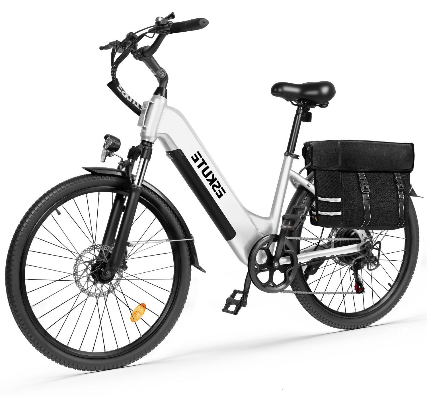 ESKUTE C202 Elektrofahrrad 250W 48V17.5Ah 26" Zubehör - Weiß