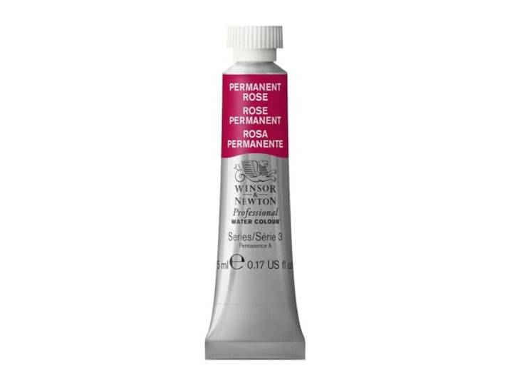 Winsor & Newton 0102502 Professional Water Colour, fijnste kunstenaars aquarelverf met de hoogst mogelijke pigmentatie, uitstekende lichtechtheid - 5ml Tube, Permanent Rose