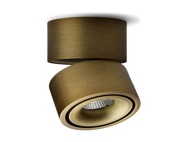 Easy W100 LED Spot monté en surface Brushed Brass - Antidark - Salon / séjour - Aluminium