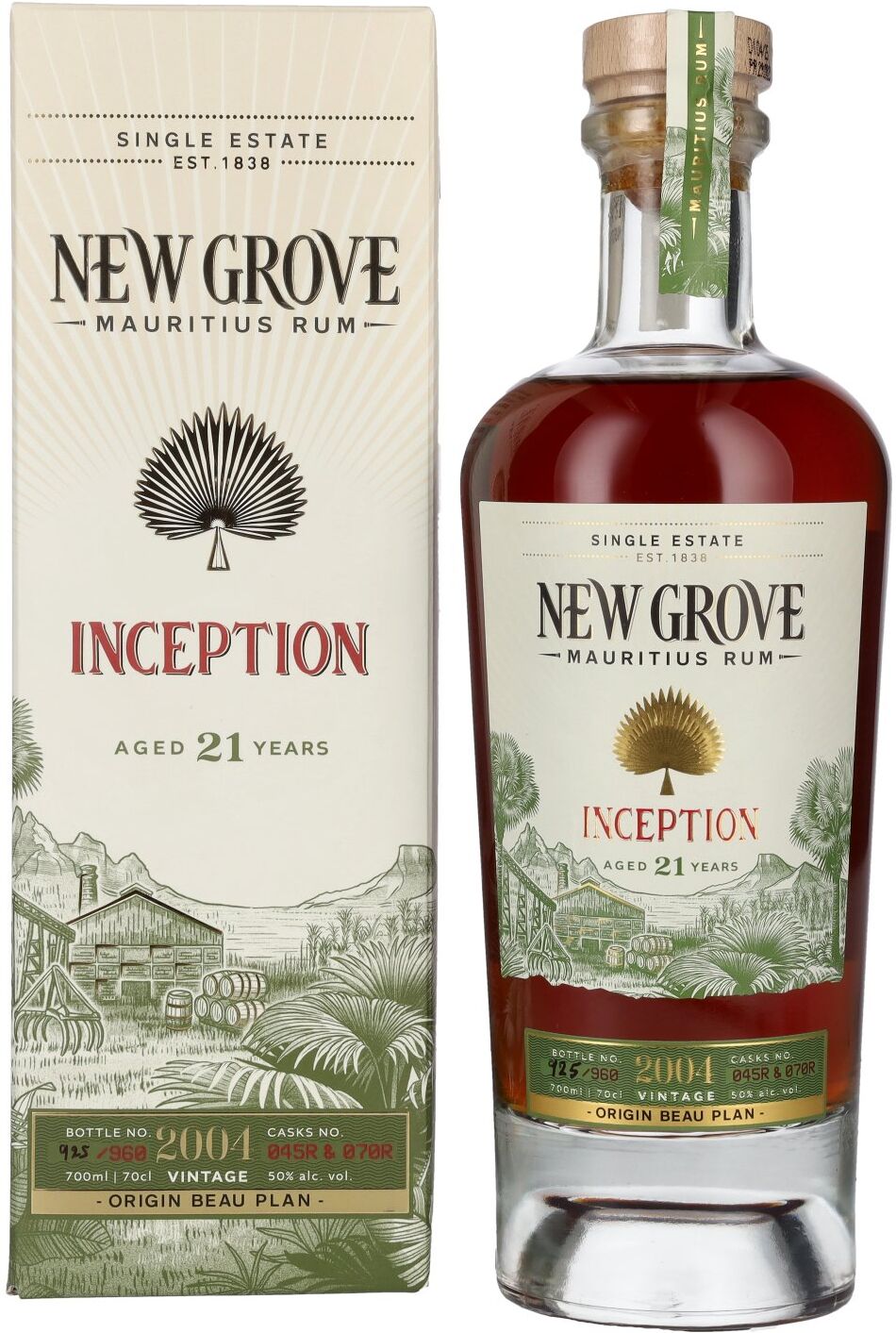New Grove Rum New Grove INCEPTION 21 Years Old Mauritius Rum Vintage 2004 50% Vol. 0,7l in Geschenkbox