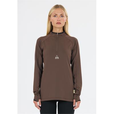 Langarmshirt SOS "Timberline", Herren, Gr. S, beige (braun), 90% Polyester, 10% Elasthan, unifarben, kurz, Rundhals, Shirts Langarmshirt, Im komfortablen und anliegenden Schnitt