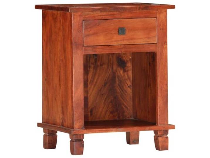 Heofavd Nachttisch Massivholz Akazie mit Schublade & Fach, 40x30x50 cm