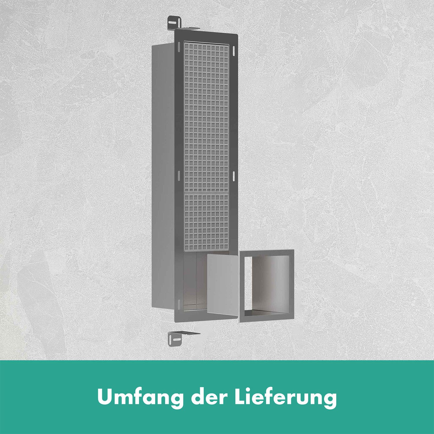 Hansgrohe XtraStoris Original Einbau Toilettenpapierhalter mit Vorratsbehälter für 6 Rollen, Accessoires, 56058800, edelstahl gebürstet