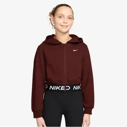 NIKE Pro Dri-FIT Fleece Hoodie Mädchen 658 - mystic dates/mystic dates/black/white S (128-137 cm)