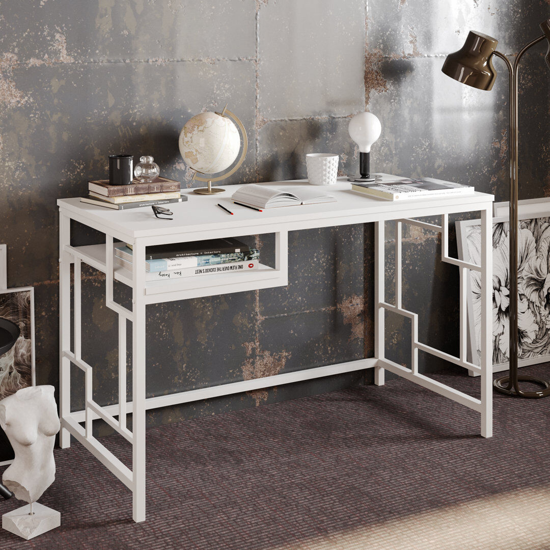 Blue Elephant Victory 120cm Wide Computer Desk White 75cm H X 120cm W X 60cm D