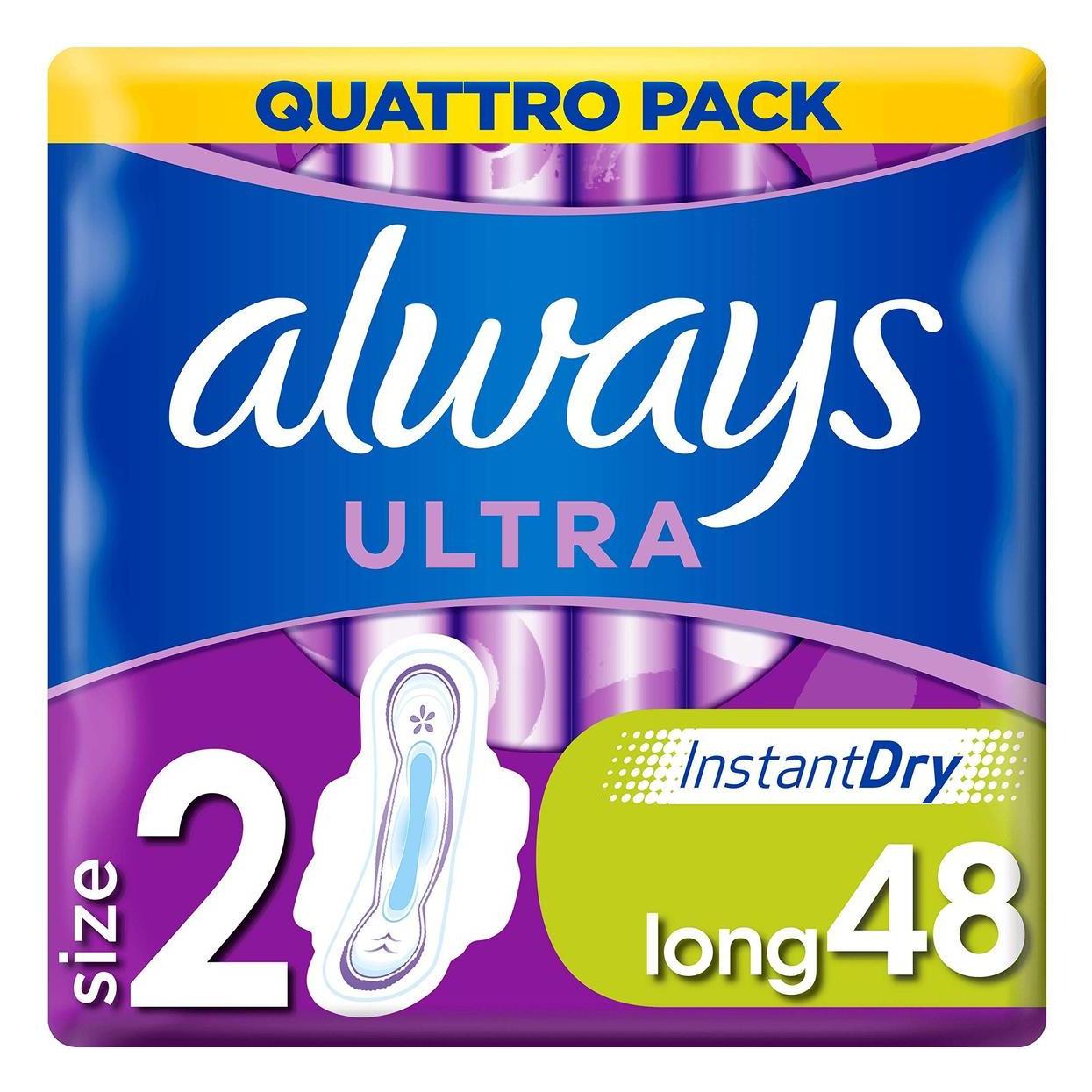 Always Ultra Binde Long mit Flügeln Quattropack 48 Damenbinden (48x) (54420718)