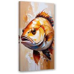 LEINWANDBILD Fischimitation Malerei 60x120cm